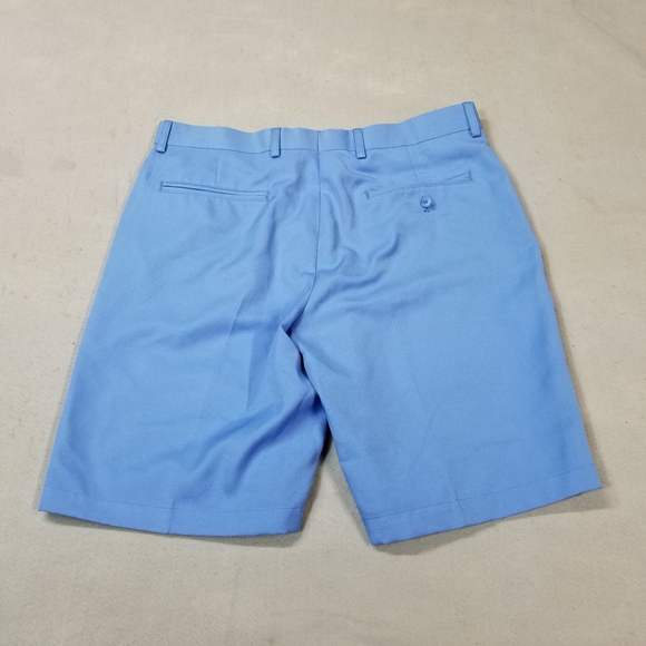 Louis Raphael Golf Shorts Mens Size 34 Blue Flat Front Golfer Polyester - Picture 2 of 8